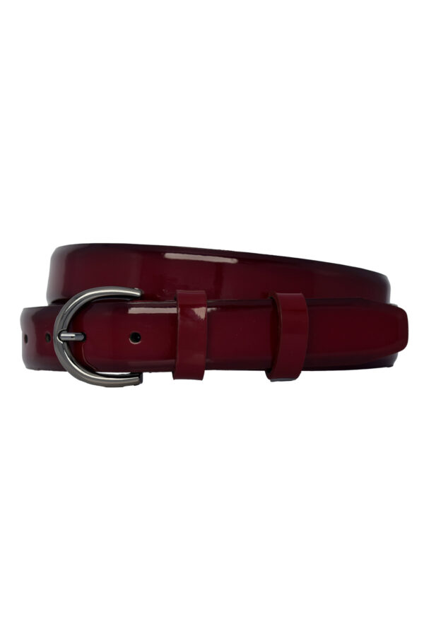 %100 Hakiki Deri, 3 Cm Bordo Rugan Klasik Kadın Kemeri, Business, İş Kadını, Kumaş, Takım Kemeri-r03 - Görsel 2