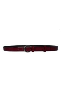 %100 Hakiki Deri, 3 Cm Bordo Rugan Klasik Kadın Kemeri, Business, İş Kadını, Kumaş, Takım Kemeri-r03 - Görsel 3