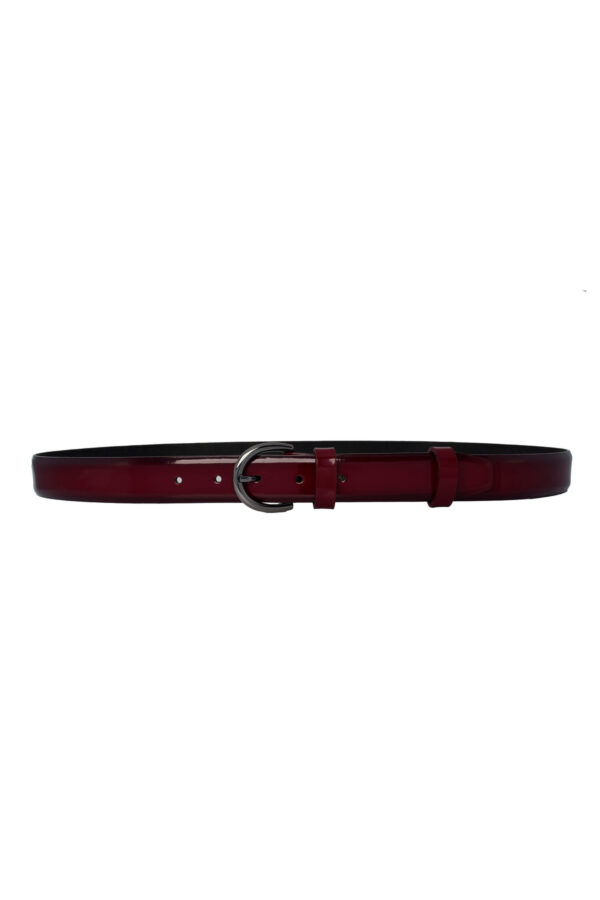 %100 Hakiki Deri, 3 Cm Bordo Rugan Klasik Kadın Kemeri, Business, İş Kadını, Kumaş, Takım Kemeri-r03 - Görsel 3