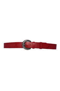 %100 Hakiki Deri, Parlak Gümüş Tokalı Kırmızı Kadın Kot, Spor Kemer 4 Cm=an-byn-18 - Görsel 6