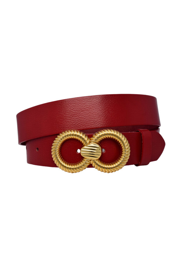 %100 Hakiki Deri, Gold Tokalı 4 Cm Kırmızı Kadın Kemeri; Kot, Spor Kemer=an-byn-78.gold.snsz.yeni - Görsel 6