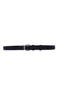 %100 Hakiki Deri, 3 Cm Lacivert Rugan Klasik Kadın Kemeri, Business, Kumaş, Takım Kemeri-r01 - Görsel 6