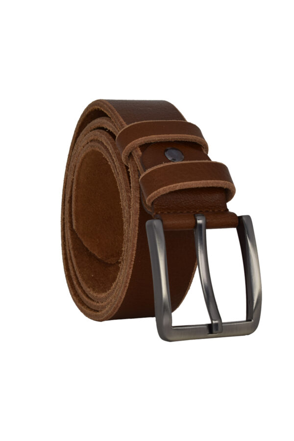 %100 Hakiki Deri, 4 Cm Taba Kemer, Kot, Spor Kemer= kenarsız - Görsel 2