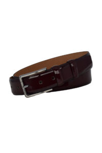 Hakiki Kaliteli Deri Bordo Rugan Klasik, Kumaş Pantolon Kemeri 3,5 Cm=go-dk-kla - Görsel 2