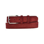 %100 Hakiki Kaliteli Süet Deri 3.5 Cm Bordo Klasik, Kumaş Pantolon Kemeri Dikişsiz