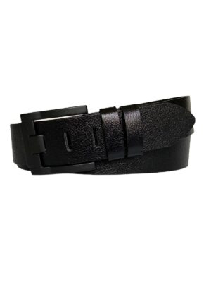 %100 Hakiki Kaliteli Deri 4.5 Cm Geniş Dilli Siyah Kot, Spor Kemer, Mat Siyah Tokalı=genis-yeni-siya