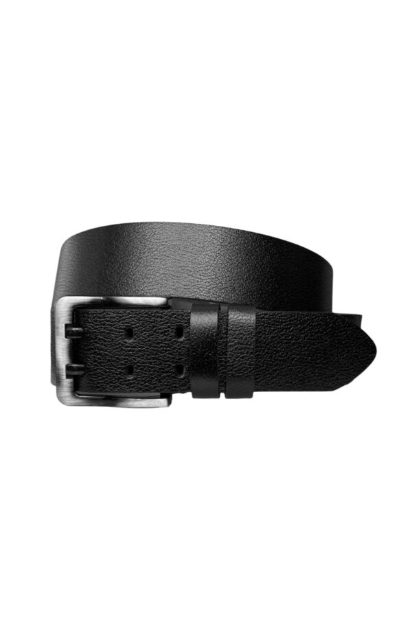 %100 Hakiki Deri, Çift Dilli Siyah 4.5 Cm Tek Parça Kot, Spor Kemer=dk-110 - Görsel 3