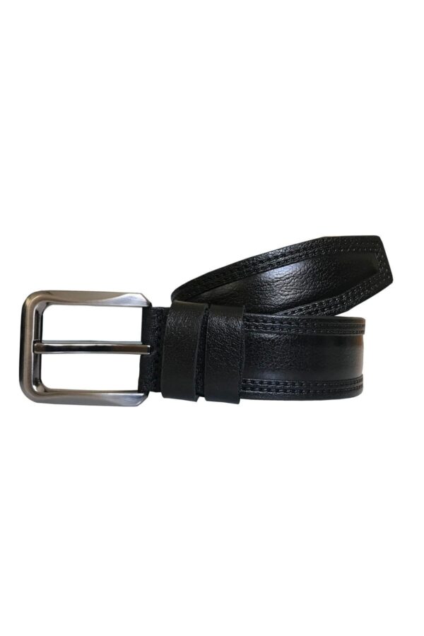 Hakiki Deri 2'li Desenli Süper Set Kahverengi, Siyah 4 Cm Kemer=2li.58-59 - Görsel 3