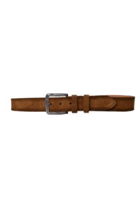%100 Hakiki Deri Süet Kahverengi Kemer 4cm - Görsel 6