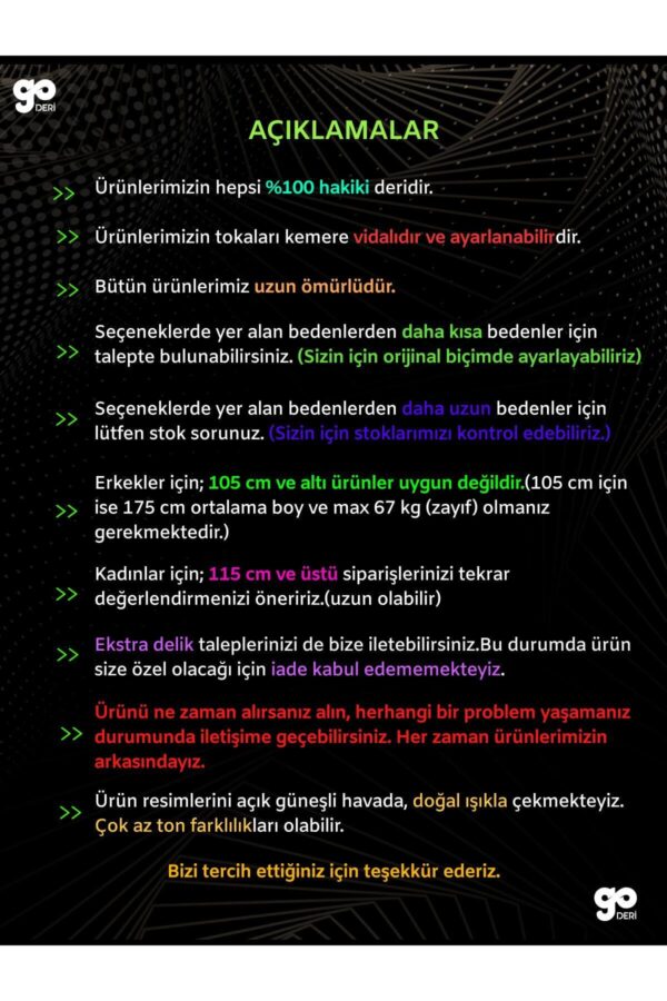 %100 Hakiki Deri, Mat Gümüş Tokalı Siyah Kadın Kot Kemeri 4 Cm=an-byn-45 - Görsel 7