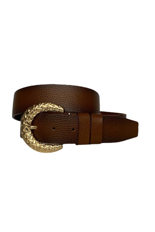 %100 Hakiki Deri, Gold Tokalı Tosado Kadın Kot Kemeri 4 Cm=an-byn-24 - Görsel 2