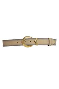 %100 Hakiki Deri, Gold Takım Tokalı 4 Cm Süet Krem Kadın Kemeri; Kot, Spor Kemer=an-by-63.gold.takım - Görsel 7
