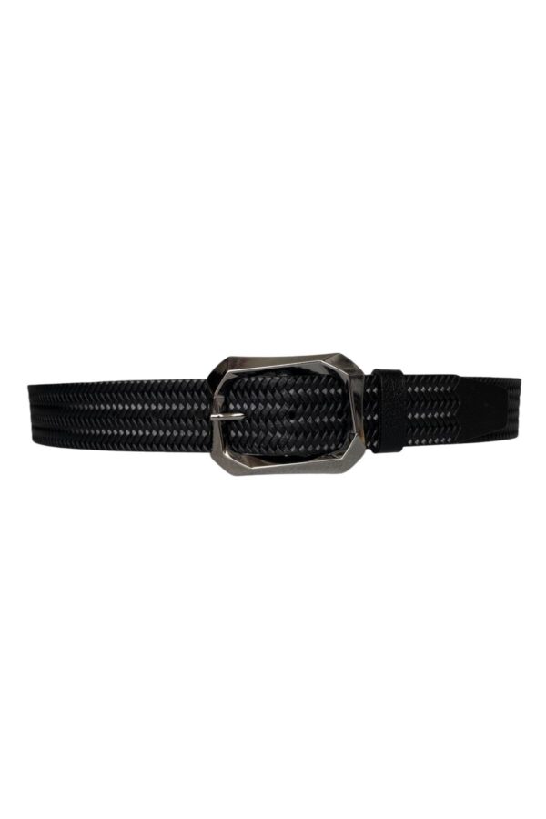 %100 Hakiki Deri, Gümüş Tokalı Siyah Kadın Kot Kemeri 4 Cm=tyc00419804011 - Görsel 6