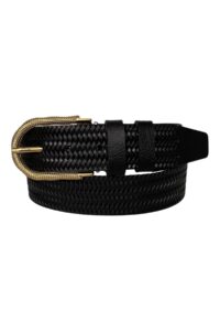 %100 Hakiki Deri, Gold Tokalı Siyah Kadın Kot Kemeri 4 Cm=tyc00419802335