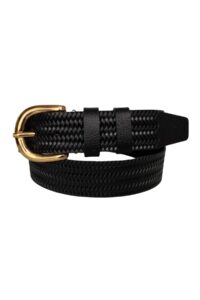 %100 Hakiki Deri, Gold Tokalı Siyah Kadın Kot Kemeri 4 Cm=tyc00419802099