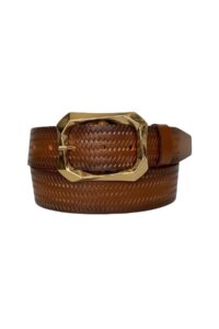 %100 Hakiki Deri, Gold Tokalı Kahverengi Kadın Kot Kemeri 4 Cm=tyc00419802436