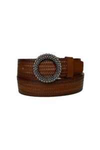 %100 Hakiki Deri, Siyah Nikel Tokalı Kahverengi Kadın Kot Kemeri 4 Cm=tyc00419802289