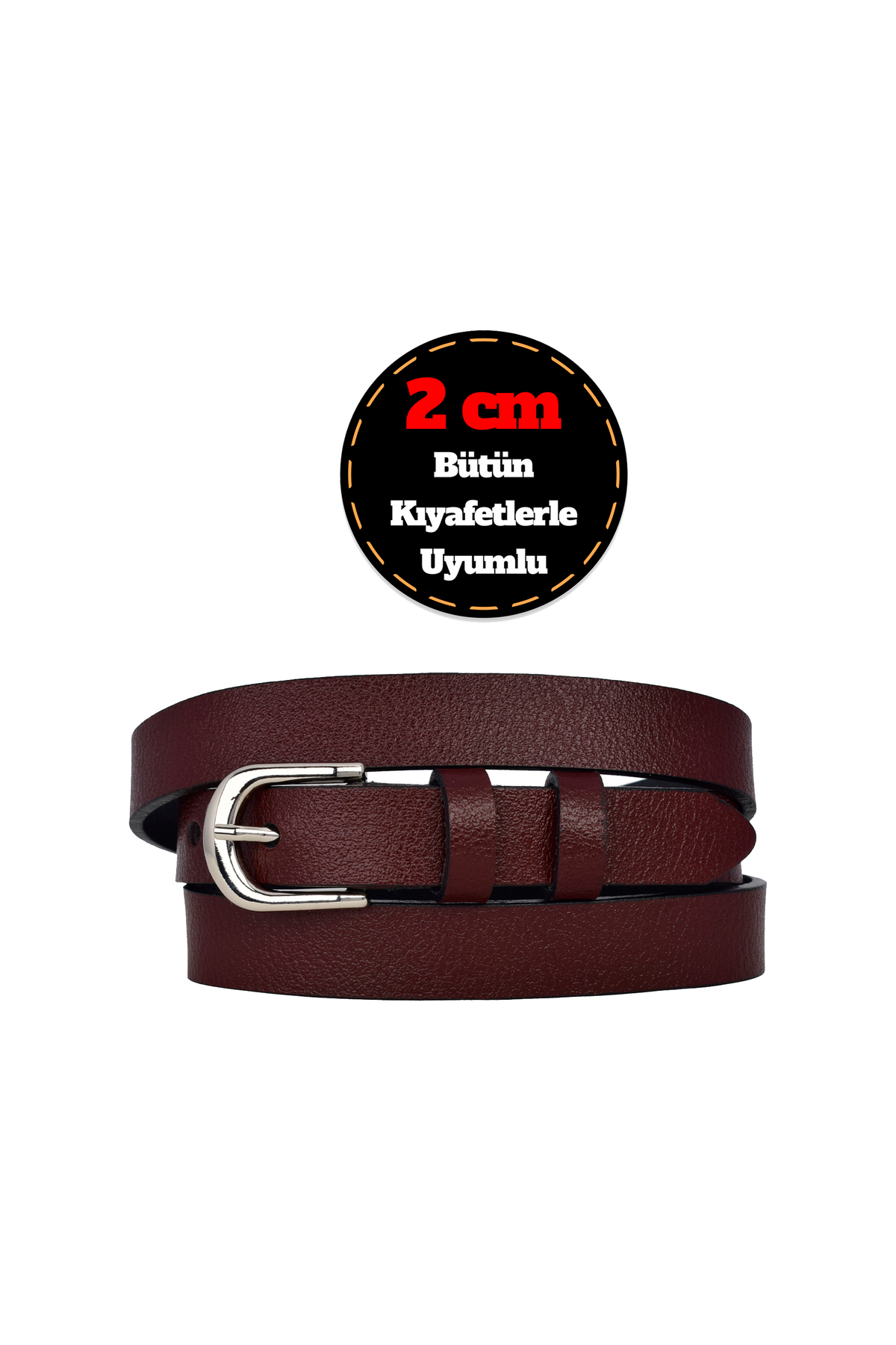 1_org_zoom-694.jpg %100 Hakiki Deri, Gümüş Tokalı İnce 2 cm Bordo Kadın Kemeri; Elbise Kemeri, Pantolon Kemeri_düz - Görsel 1