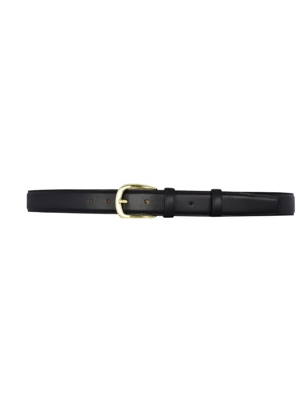 Hakiki Deri, 3 cm Gold Renk Tokalı, Siyah, Dikişli Klasik Kadın Kemeri, 3cmkla31 - Görsel 7