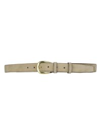 Hakiki Deri, 3 cm Gold Renk Tokalı, Krem Süet, Dikişli Klasik Kadın Kemeri, 3cmkla31 - Görsel 7