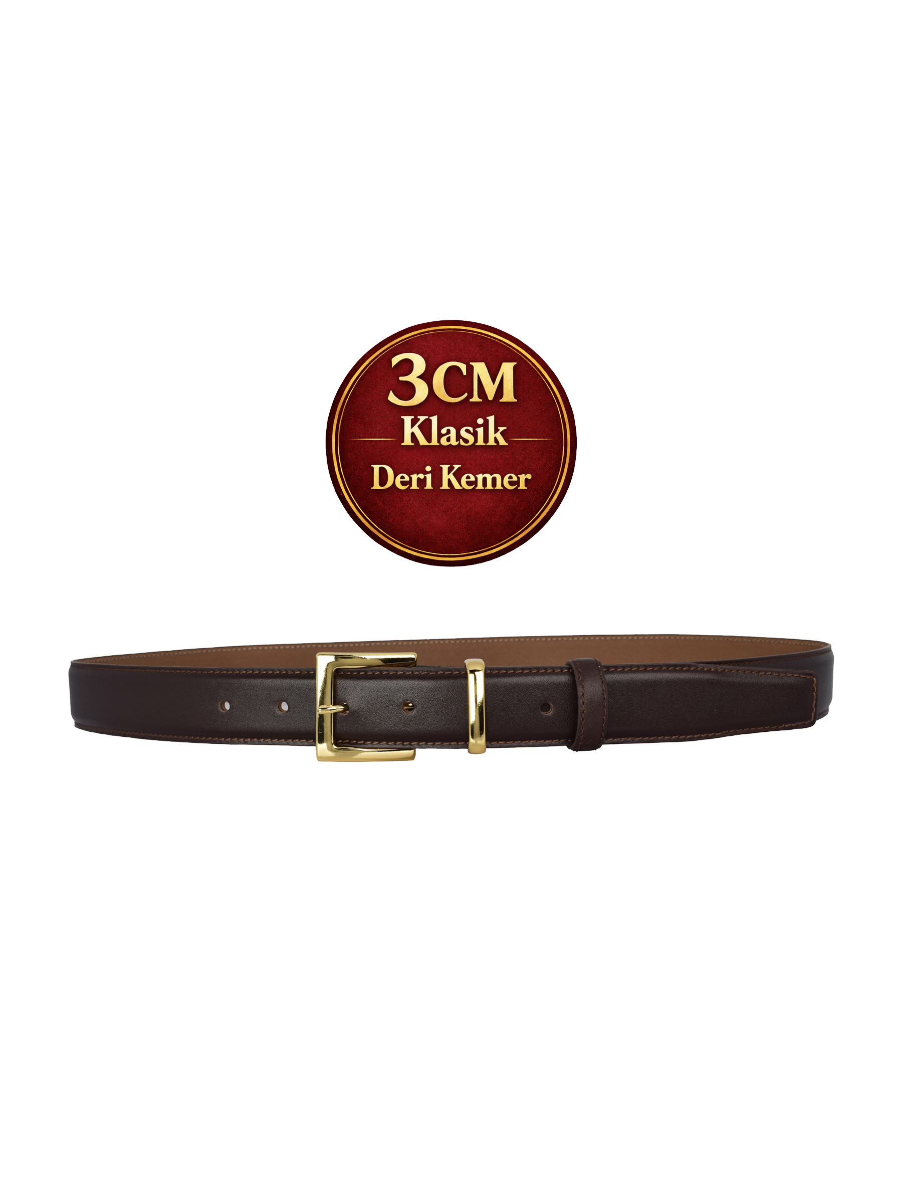 3cm-klasik-47.gold-koka-0.logo_.jpg Hakiki Deri, 3 cm Gold Renk Takım Tokalı, Koyu Kahverengi, Dikişli Klasik Kadın Kemeri, 3cmkla47 - Görsel 1