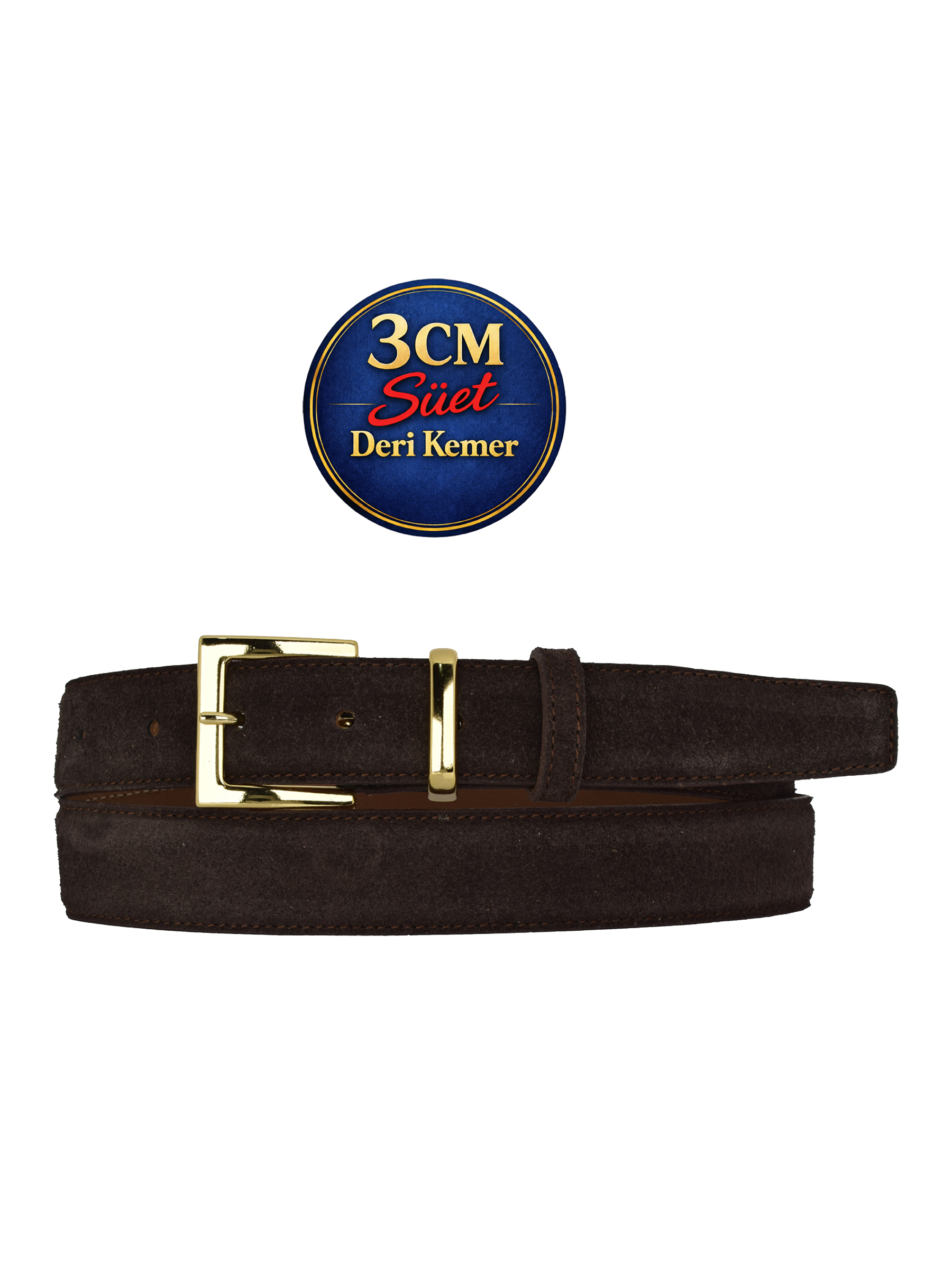 3cm-klasik-47.gold-suet.koka-0.logo_.jpg Hakiki Deri, 3 cm Gold Renk Takım Tokalı, Koyu Kahverengi Süet, Dikişli Klasik Kadın Kemeri, 3cmkl47 - Görsel 1