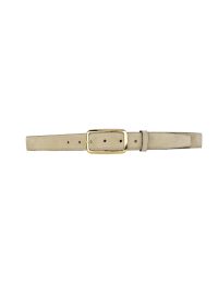 Hakiki Deri, 3 cm Gold Renk Tokalı, Krem Süet, Dikişli Klasik Kadın Kemeri, 3cmkla50 - Görsel 7