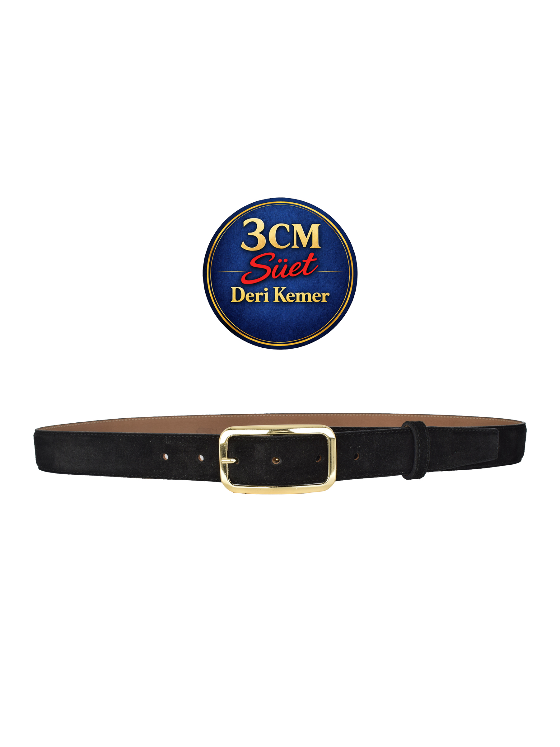 3cm-klasik-50.gold-suet-siyah-0.logo_.jpg Hakiki Deri, 3 cm Gold Renk Tokalı, Siyah Süet, Dikişli Klasik Kadın Kemeri, 3cmkla50 - Görsel 1